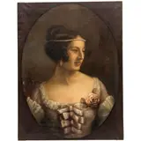 Retrato de Dama, MÉXICO, PRINCIPIOS DEL SIGLO XX, Óleo sobre tela