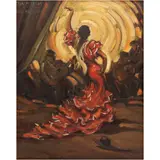 DANZA FLAMENCA by Atribuido A Carlos Ruano Llopis, Óleo sobre tela, offered Sep 2025