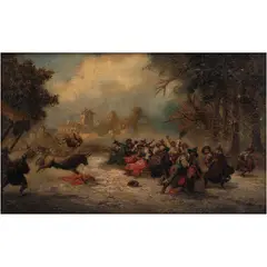 ESCENA TAURINA by Lucas Velázquez, Óleo sobre tela, sold Sep 2025