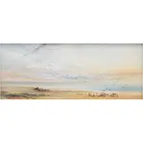 Albert H. Campbell Buchanan, VISTA DEL LAGO DEL TEXCOCO, Acuarela sobre papel