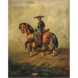 Chinaco, MÉXICO, MEDIADOS DEL SIGLO XX, Óleo sobre tela