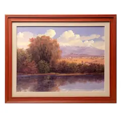 Volcanes de México reflejados by Francisco Javier Tejeda Jaramillo, Óleo sobre tela sobre madera, sold Sep 2025