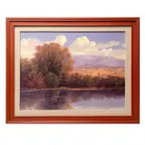 Francisco Javier Tejeda Jaramillo, Volcanes de México reflejados, Óleo sobre tela sobre madera