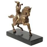 Heraldo A Caballo, CA., 1900, Bronce, acabado dorado; con base de madera