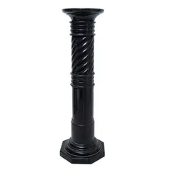 SIGLO XX by Columna, Mármol negro, base octagonal, fuste compuesto, sold Sep 2025