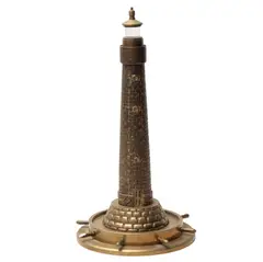Faro, SIGLO XX, Bronce, acabado dorado y acrílico transparente