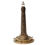 Faro, SIGLO XX, Bronce, acabado dorado y acrílico transparente
