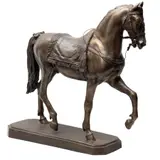 Caballo Al Paso, SIGLO XX, Bronce, acabado "oro viejo"