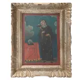 Santa Rita de Casia, MÉXICO, CA, 1900, Óleo sobre lámina de zinc