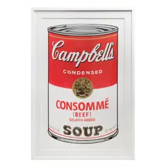 Andy Warhol, Consommé, de la serie Campbell's Soup I, 1968, Serigrafía sin número de tiraje