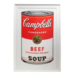 Andy Warhol, Beef, de la serie Campbell's Soup I, 1968, Serigrafía sin número de tiraje