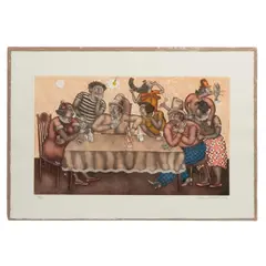 Maximino Javier, El arte de jugar, 2015, Grabado al aguafuerte y aguatinta 70 / 100
