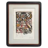 Alberto Gironella, Sin título, de la carpeta Copilli: corona real, Serigrafía sobre papel amate P / A