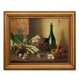 Artista No Identificado, Bodegón, Óleo sobre madera