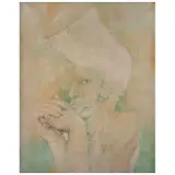 Untitled by Mario Martín del Campo, Óleo y lápices de color sobre tela, offered Sep 2025