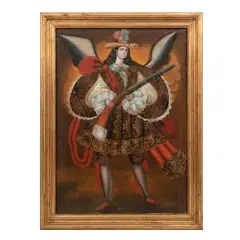 Ángel Arcabucero, ESCUELA CUZQUEÑA, SIGLO XX, Óleo sobre tela