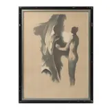 Guillermo Meza Álvarez, Diálogo entre serpiente y mujer, 1981, Litografía 4 / 100