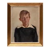 A. Shurrey, Retrato de niño, Óleo sobre tela