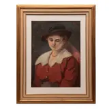 Walter Gasch, Retrato de dama, 1920, Óleo sobre fibracel