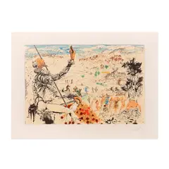 Salvador Dalí, L'Age d'Or, de la suite Don Quichotte de la Mancha, 1957, Litografía 93 / 300