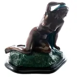MÉXICO, SIGLO XX by Desnudo Femenino, Bronce, patinado policromo; con base de mármol negro, sold Sep 2025