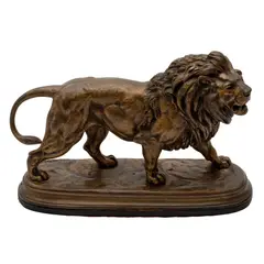 León Pasante*, FRANCIA, PRINCIPIOS DEL SIGLO XX, Bronce, patinado dorado, con base de madera
