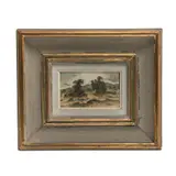 José Reyes Meza, Paisaje, Óleo sobre masonite. Firmado