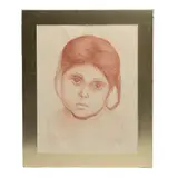 Fanny Rabel, Niña, Litografía, firmada, dedicada y fechada 1958