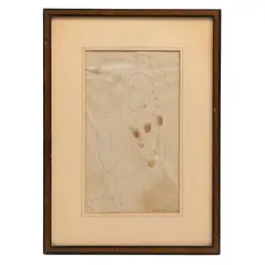 Roberto Montenegro, Untitled, Tinta sobre papel, firmada a lápiz