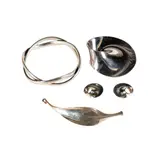 Georg Jensen, Sterling Pendants, Earrings and one Bangle