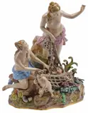 MYTHOLOGICAL FIGURE GROUP, CAPTURE OF THE INFANT TRITON by Meissen, offered Feb 2026