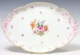 Herend, HAND-PAINTED FLORAL OVAL SERVICE PLATTER