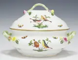 Herend, 'ROTHSCHILD BIRD' HAND-PAINTED PORCELAIN COVERED TUREEN