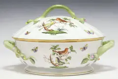 Herend, 'ROTHSCHILD BIRD' HAND-PAINTED PORCELAIN COVERED TUREEN