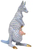 Herend, HAND-PAINTED & PARCEL GILT PORCELAIN FISHNET KANGAROO