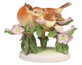 Herend, HAND-PAINTED 'LOVE BIRDS' PORCELAIN FIGURE