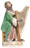 KANDLER MONKEY ORCHESTRA HARPIST by Meissen, sold Oct 2024