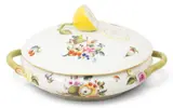 Herend, Fruits and Flowers Porcelain Tureen Depth 9.5"