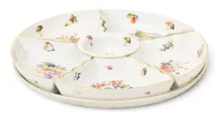 Herend, Fruits and Flowers Porcelain Hors D'Oeuvre Server