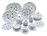 Royal Copenhagen, Blue Fluted Dinnerware 118 PCS