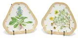 Flora Danica Porcelain Serving Plates, 'Ajuga Genevensis, Potentilla Fruticosa', 2 PCS by Royal Copenhagen, sold Apr 2026