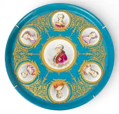 Charger 19th.c., 'Louis XVI and His Royal Court' by Sèvres, offered Feb 2026