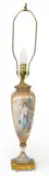 Sèvres, Table Lamp, Iridescent Lavender Glaze Signed Daly 19th.c., H 28''