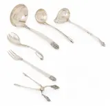 Georg Jensen, Sterling Silver Serving Pieces 7 PCS, Four sterling silver items by Georg Jenson