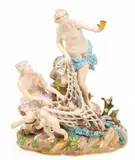 Figural Grop 'Capture of Young Triton' by Meissen, sold Nov 2025
