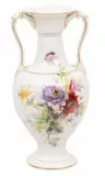 Double-Handled Baluster Form Urn 1900-1915Hand Painted Design of by Meissen, 1900, sold Nov 2025