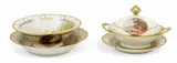 Sèvres, Salvator Rosa Scenic Large Serving Bowl with Cover, 2 Open Bowls, & Charger 4 PCS