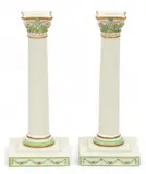 Gustavsberg, Candlesticks, Ca. 1839-1860, Depth 4.25" 1 PAIR, Ca. 1839