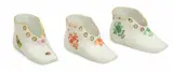 Herend, Manufactory (Hungarian) Porcelain Baby Shoes 3 PCS