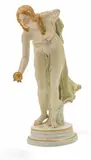 by Walter Schott (German) Porcelain Girl Throwing Gold Ball 1900 by Meissen, 1900, sold Jun 2025